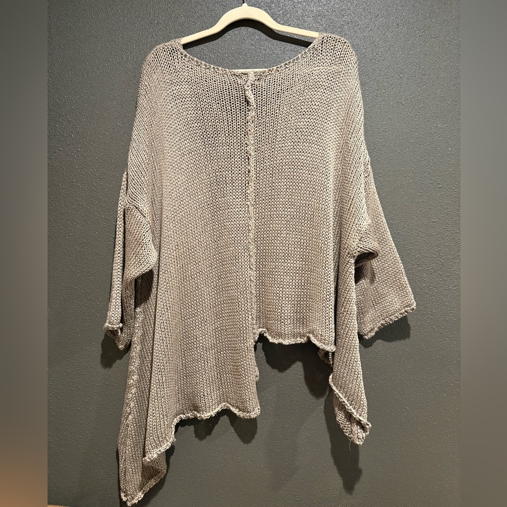 Asymmetrical Oat Knit Sweater | NWT | Soft Neutral Layering - Picture 2 of 9